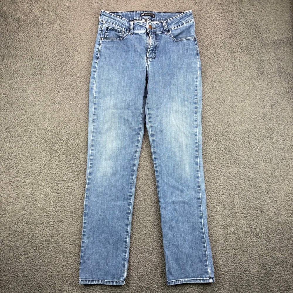Lee Classic Fit 1889 Womens Straight Leg Blue Denim Jeans Size 8 Medium Wash